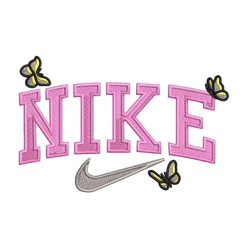 Nike butterfly embroidery design, Butterfly embroidery, Nike design, Embroidery shirt, Embroidery file, Digital download.jpg
