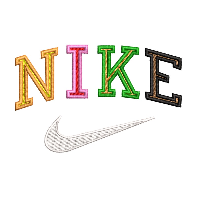 Nike color embroidery design, Nike embroidery, Nike design, Embroidery shirt, Embroidery file, Digital download.jpg