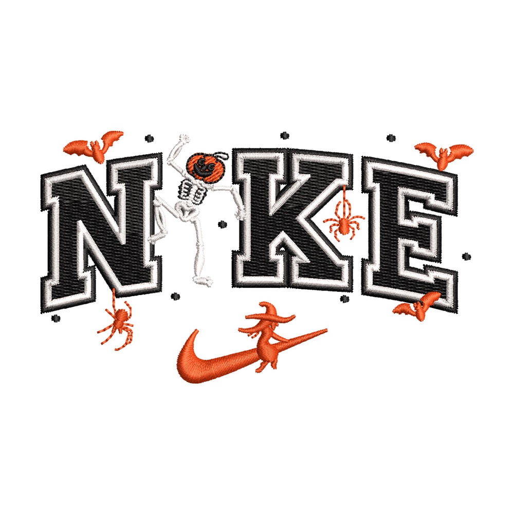 Nike pumpkin embroidery design, Halloween embroidery, Nike design, Embroidery file,Embroidery shirt, Digital download.jpg