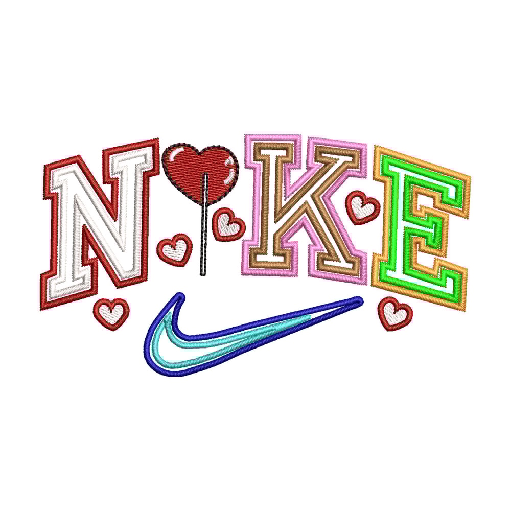 Nike red heart embroidery design, Logo embroidery, Nike design, Embroidery shirt, Embroidery file, Digital download.jpg