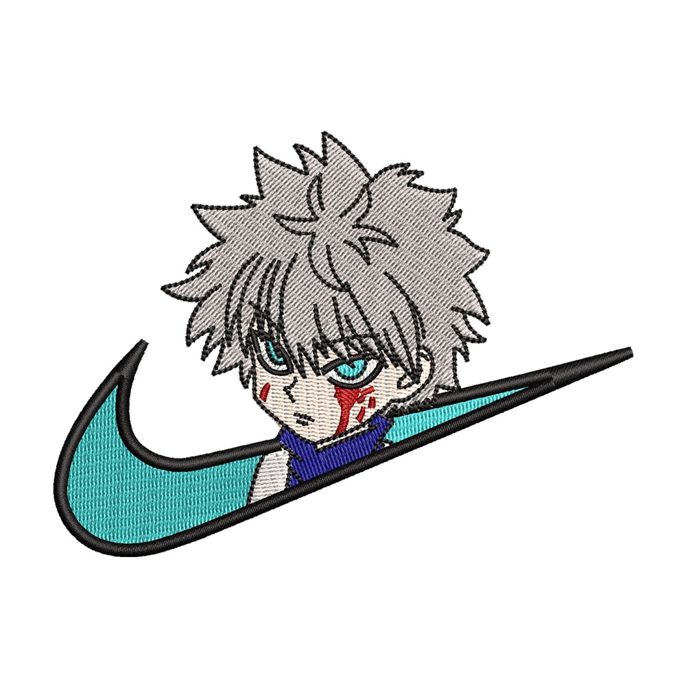 Nike x killua embroidery design, Hxh embroidery, Nike design, Embroidery shirt, Embroidery file,Digital download.jpg