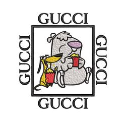 Cartoon Gucci Embroidery design, Cartoon Gucci Embroidery, cartoon design, Embroidery File, Gucci logo, Instant download
