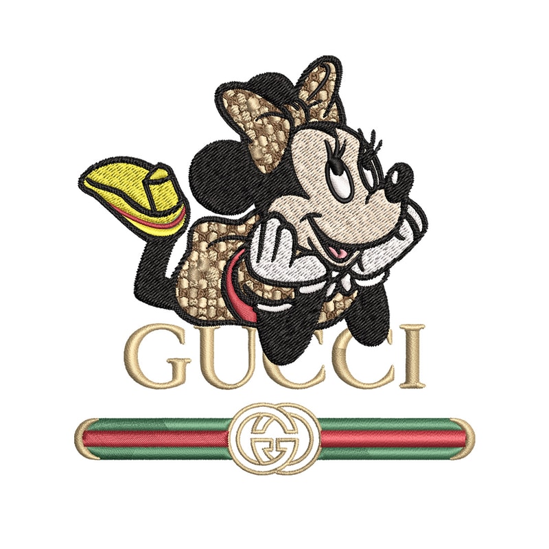 Minnie smile gucci Embroidery Design, Gucci Embroidery, Brand Embroidery, Logo shirt, Embroidery File, Digital download.jpg