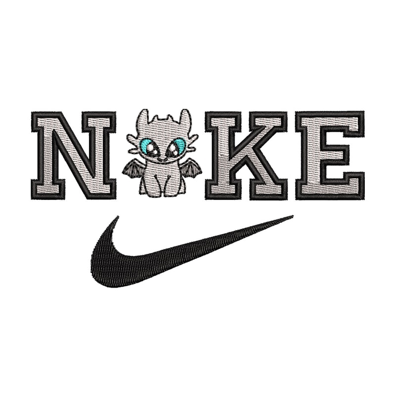 Nike x dragon black embroidery design, Dragon embroidery, Nike design,Embroidery shirt,Embroidery file, Digital download.jpg