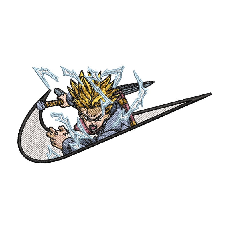 Nike x trunks embroidery design, Dragonball embroidery, Nike design, Embroidery shirt, Embroidery file, Digital download.jpg