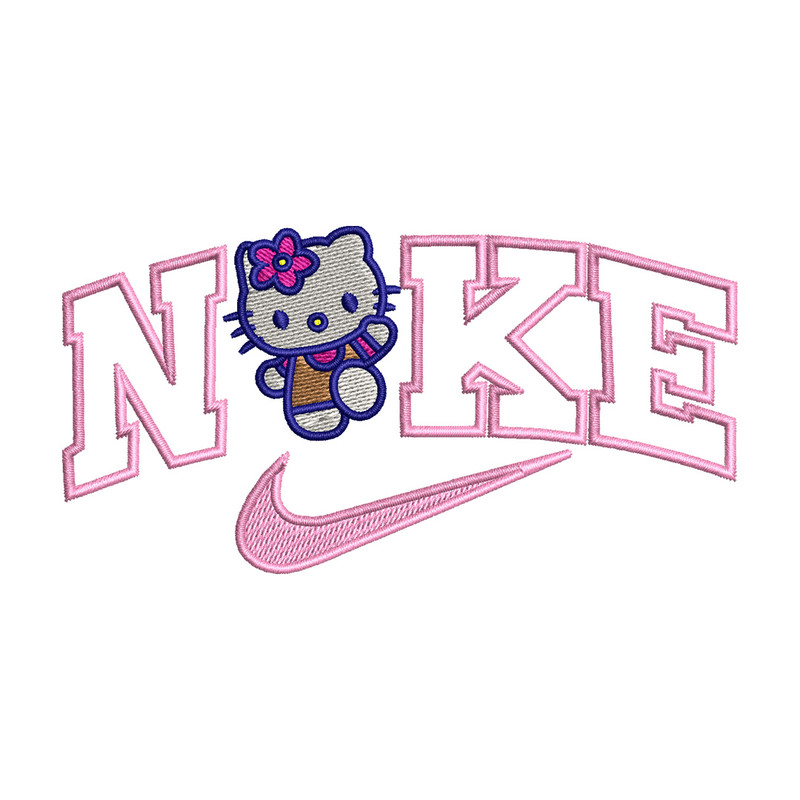 Nike x kitty embroidery design, Hello kitty embroidery, Nike design, Embroidery shirt, Embroidery file, Digital download.jpg