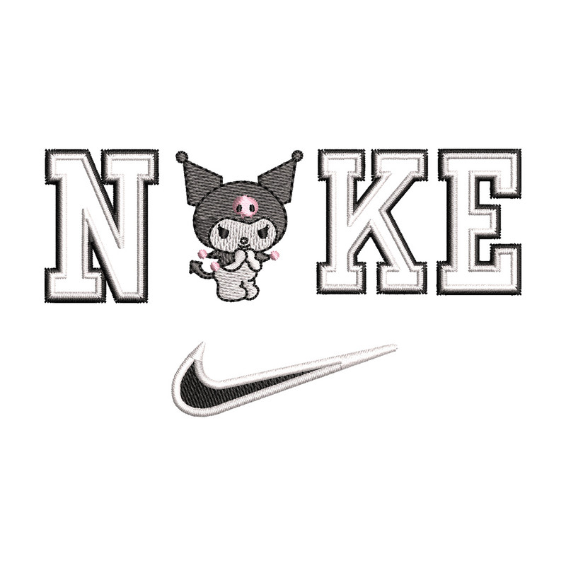 Nike x kuromi embroidery design, Kuromi embroidery, Nike design, Embroidery shirt, Embroidery file,Digital download.jpg
