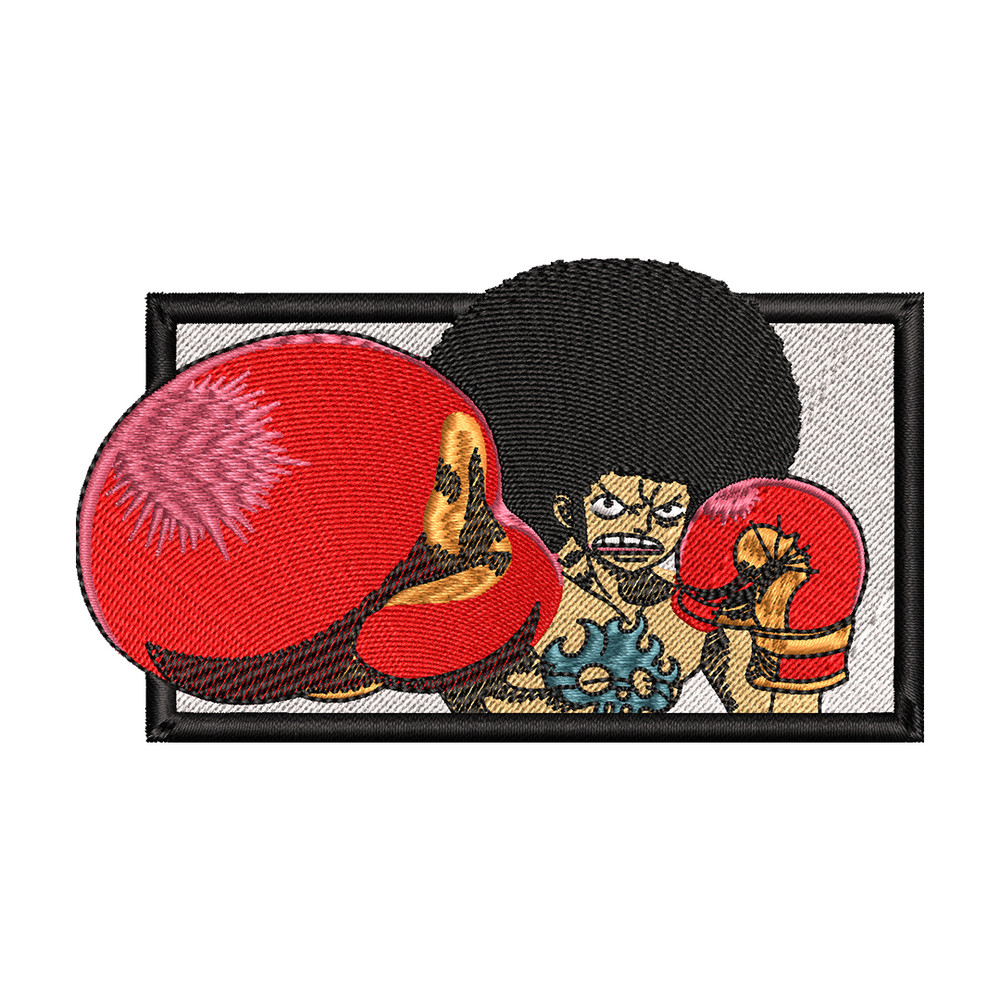 Afro Luffy embroidery design, One Piece embroidery, embroidery file, anime design, anime shirt, Digital download.jpg