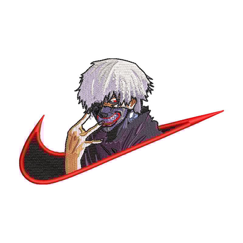 Swoosh kaneki embroidery design, Kaneki embroidery,Anime design, Embroidery file, Embroidery shirt, Digital download.jpg
