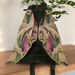 Oleander Hawk-Moth Backpack Army Green Moth Backpack