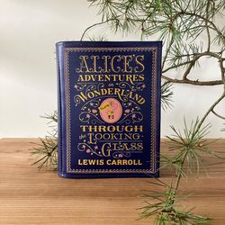 Alice's Adventures in Wonderland Book Bag Through the Looking Glass Book Cover Bag