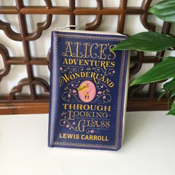 Alice's Adventures in Wonderland Book Wallet Through the Looking Glass Book Wallet