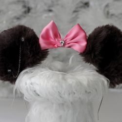 ON ORDER Fur ears "Grey Mouse" furry, cosplay, furrybat , furry order role-playing games head decoration, fur headband