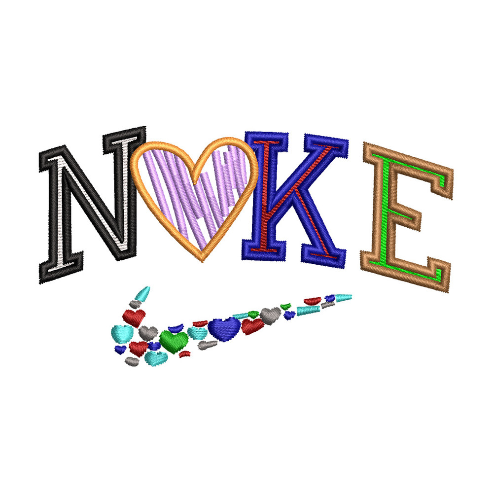 Nike heart color embroidery design, Logo embroidery, Nike design, Embroidery shirt, Embroidery file, Digital download.jpg
