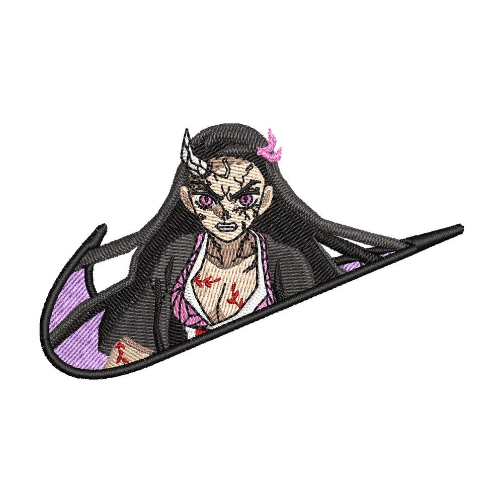 Nike x nezuko embroidery design, Nezuko embroidery, Nike design, Embroidery shirt, Embroidery file, Digital download.jpg