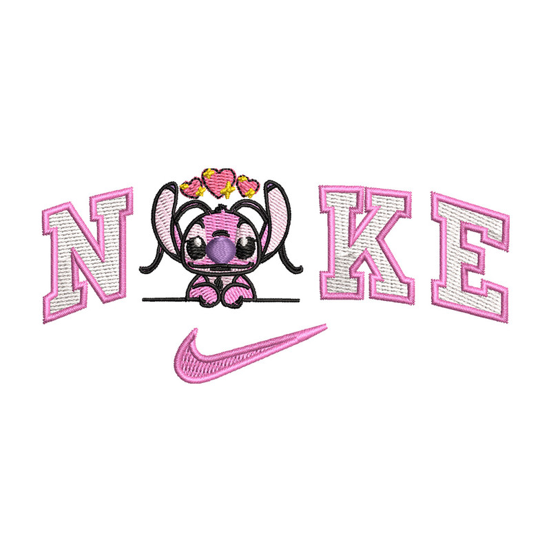 Nike x pink stitch embroidery design, Stitch embroidery, Nike design, Embroidery file,Embroidery shirt, Digital download.jpg