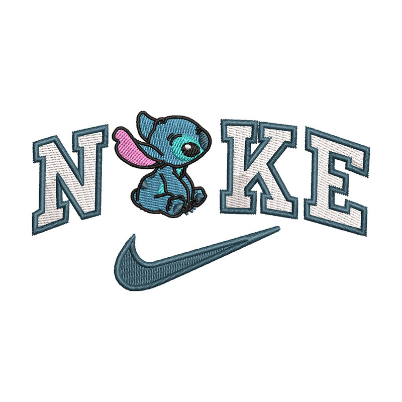 Nike x stitch cute embroidery design, Stitch embroidery,Nike design, Embroidery shirt, Embroidery file, Digital download.jpg