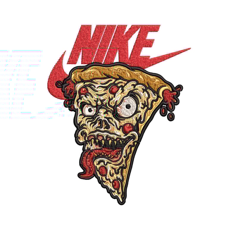 Scary Monster Pizza Nike Embroidery design, Monster Pizza Embroidery, Nike design, Embroidery file, Instant download..jpg