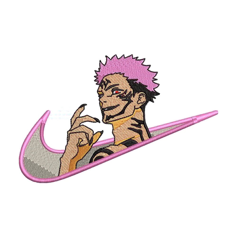 Sukuna smile Nike embroidery design, Jujutsu kaisen embroidery, Nike design, anime design, logo shirt, Digital download.jpg