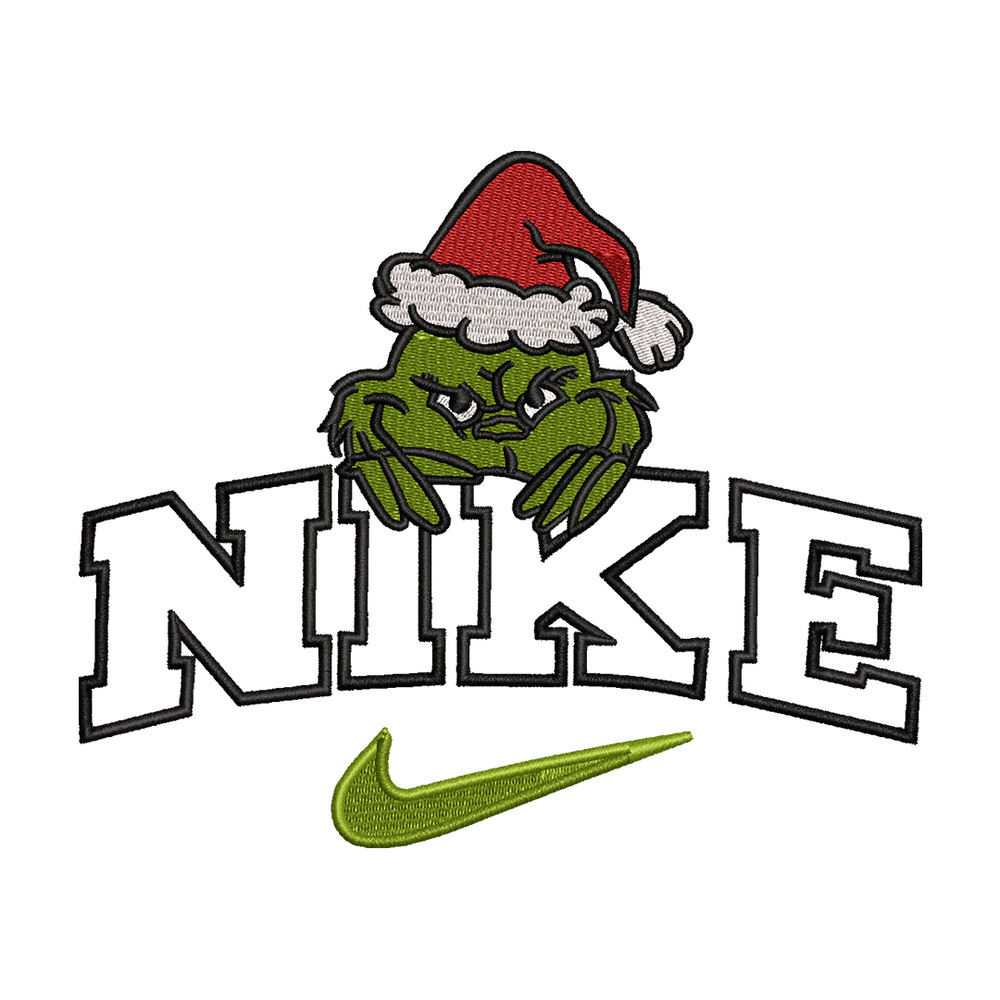 The Grinch Nike embroidery design, The Grinch embroidery, Nike design, Embroidery file, logo shirt,  Instant download..jpg