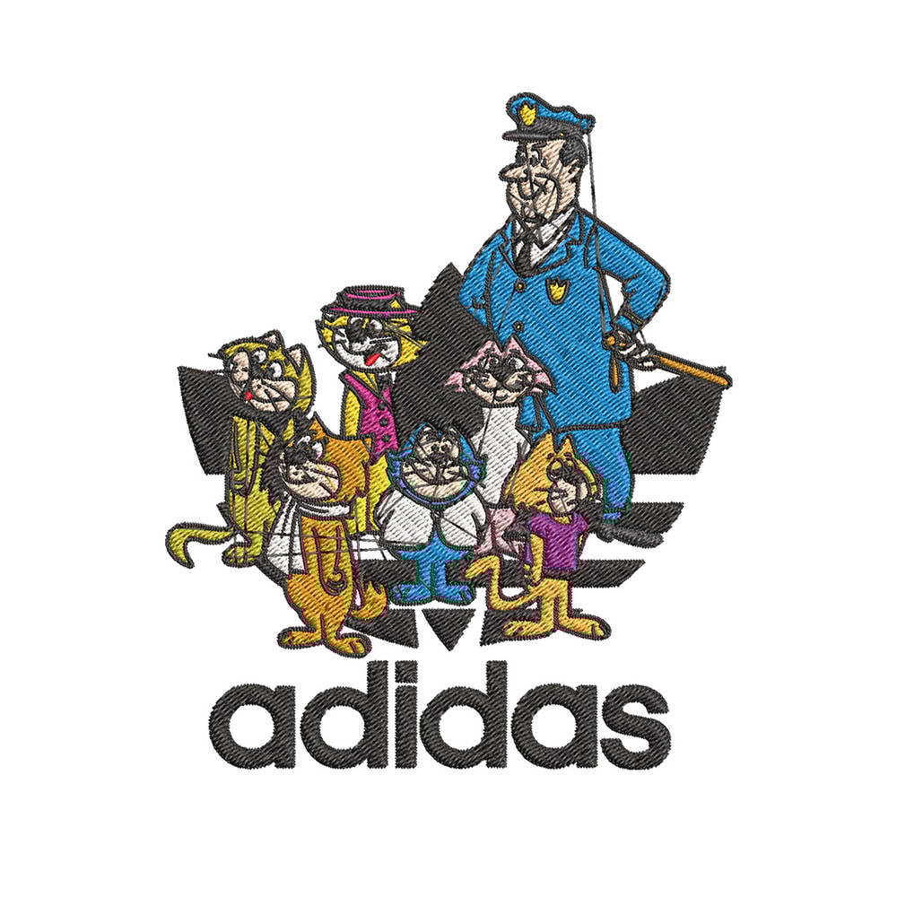 Cats cartoon adidas Embroidery Design, Adidas Embroidery, Embroidery File, Brand Embroidery, Logo shirt, Digital download.jpg