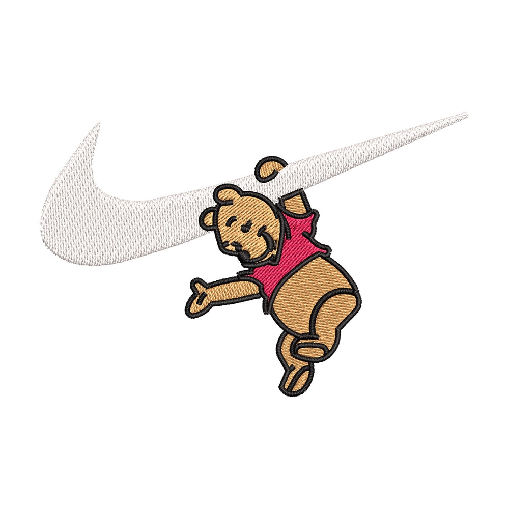 Nike pooh embroidery design, Disney pooh embroidery, Nike design, Embroidery shirt, Embroidery file, Digital download.jpg