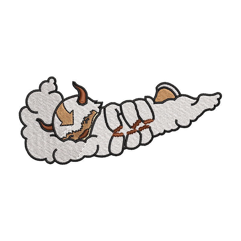 Nike x Appa embroidery design, Avatar cartoon embroidery, Nike design, cartoon design, cartoon shirt, Digital download.jpg