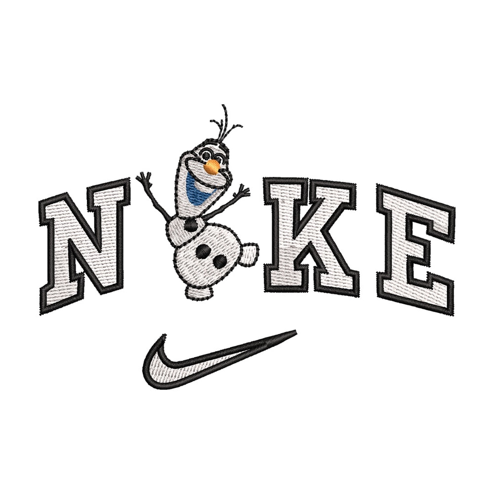Nike x olaf embroidery design, Disney embroidery, Nike design, Embroidery shirt, Embroidery file, Digital download.jpg