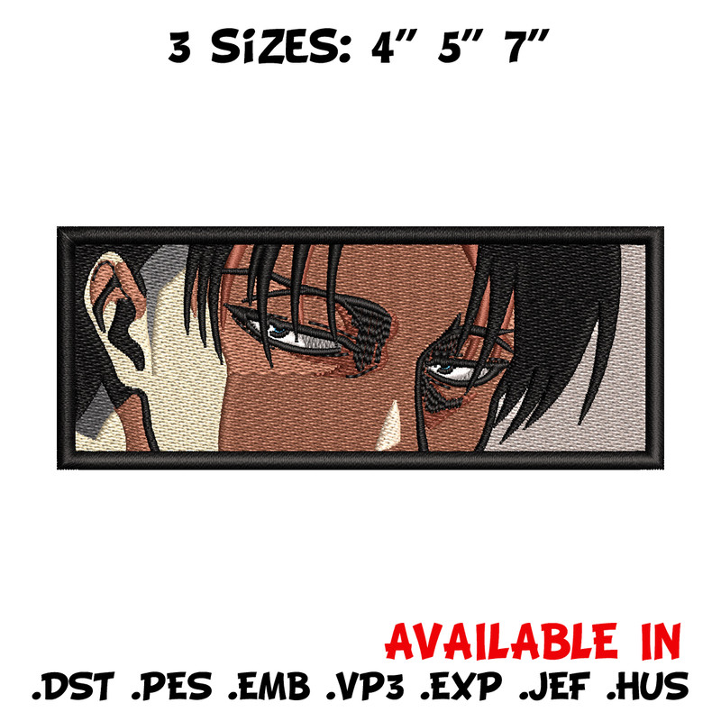 Levi ackerman eyes embroidery design, Aot embroidery, Anime design, Embroidery shirt, Embroidery file, Digital download.jpg