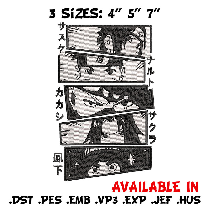 Naruto anime embroidery design, Naruto embroidery, Logo design, anime design, anime shirt, Digital download.jpg
