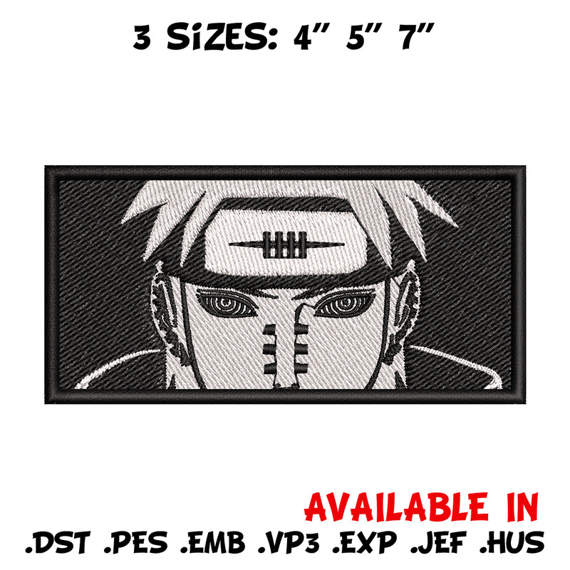 Naruto black white embroidery design, Naruto embroidery, embroidery file, anime design, anime shirt, Digital download.jpg