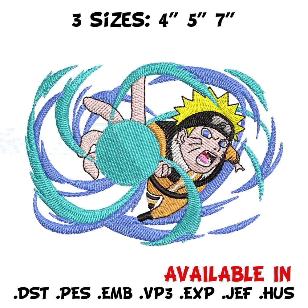 Naruto power embroidery design, Naruto embroidery, embroidery file, anime design, anime shirt, Digital download.jpg