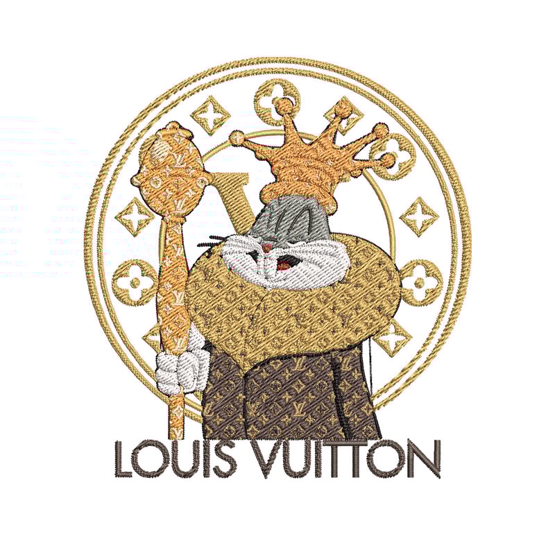 Bunny cartoon lv Embroidery Design, Lv Embroidery, Embroidery File, Brand Embroidery, Logo shirt, Digital download.jpg