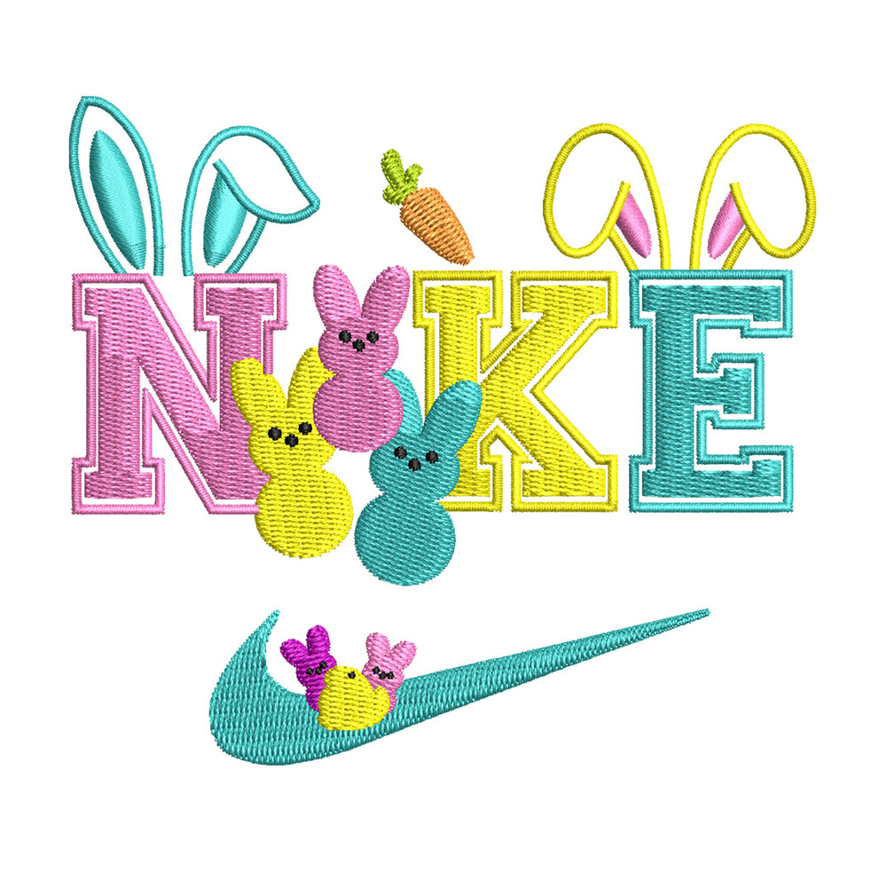 Nike x bunny cute embroidery design, Bunny embroidery, Nike design, Embroidery shirt, Embroidery file, Digital download.jpg
