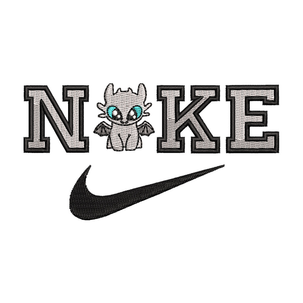Nike x dragon black embroidery design, Dragon embroidery, Nike design,Embroidery shirt,Embroidery file, Digital download.jpg