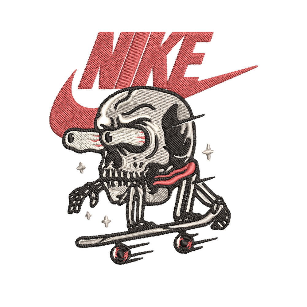 Skull funny Nike Embroidery design, Skull funny Embroidery, Nike design, Embroidery file, logo shirt, Instant download..jpg