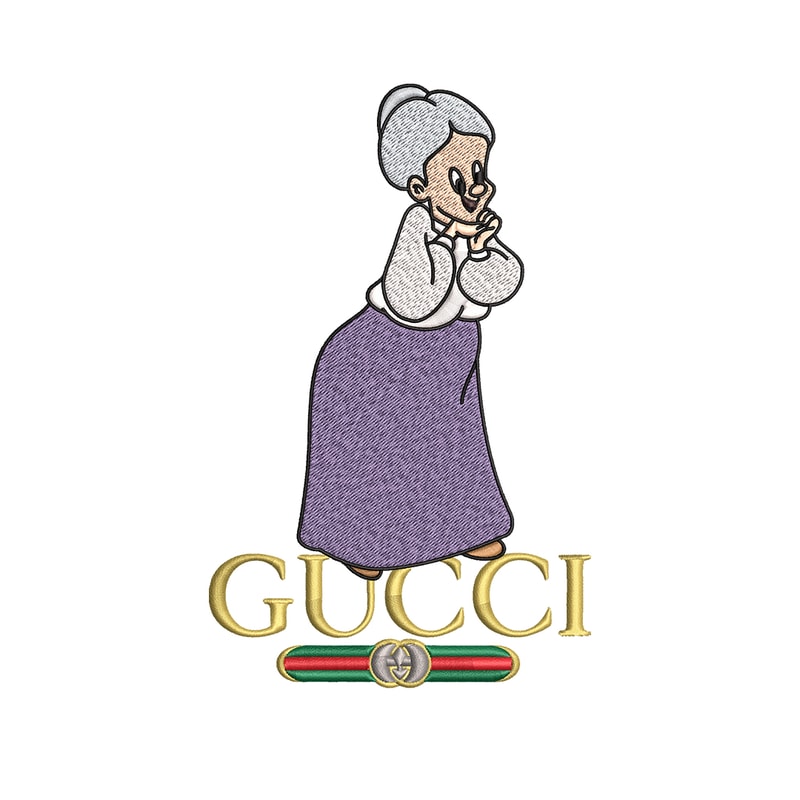Granny Gucci Embroidery design, Granny Gucci cartoon Embroidery, cartoon design, Embroidery File, Instant download..jpg