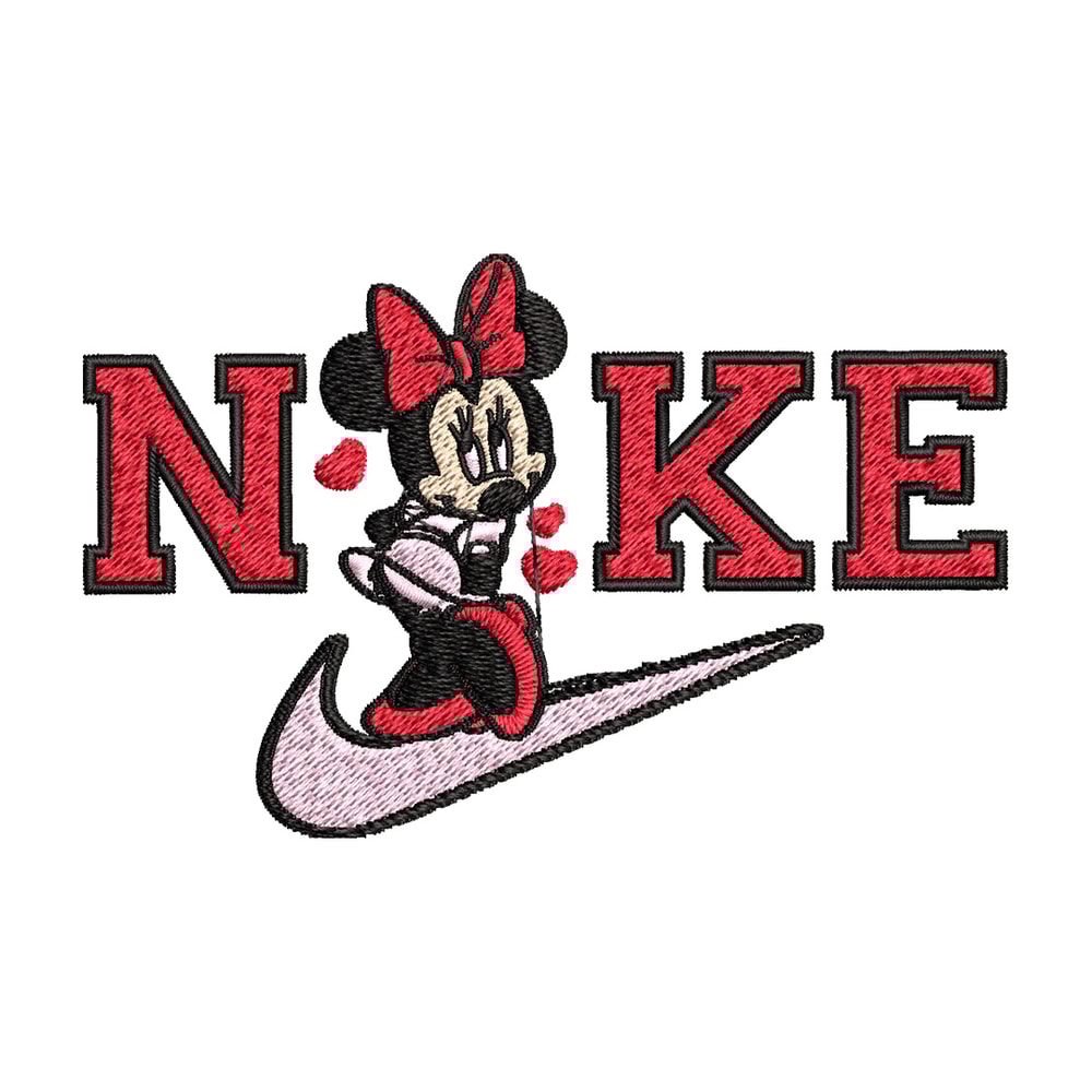 Nike red minnie Embroidery Design, Brand Embroidery, Nike Embroidery, Embroidery File, Logo shirt, Digital download.jpg