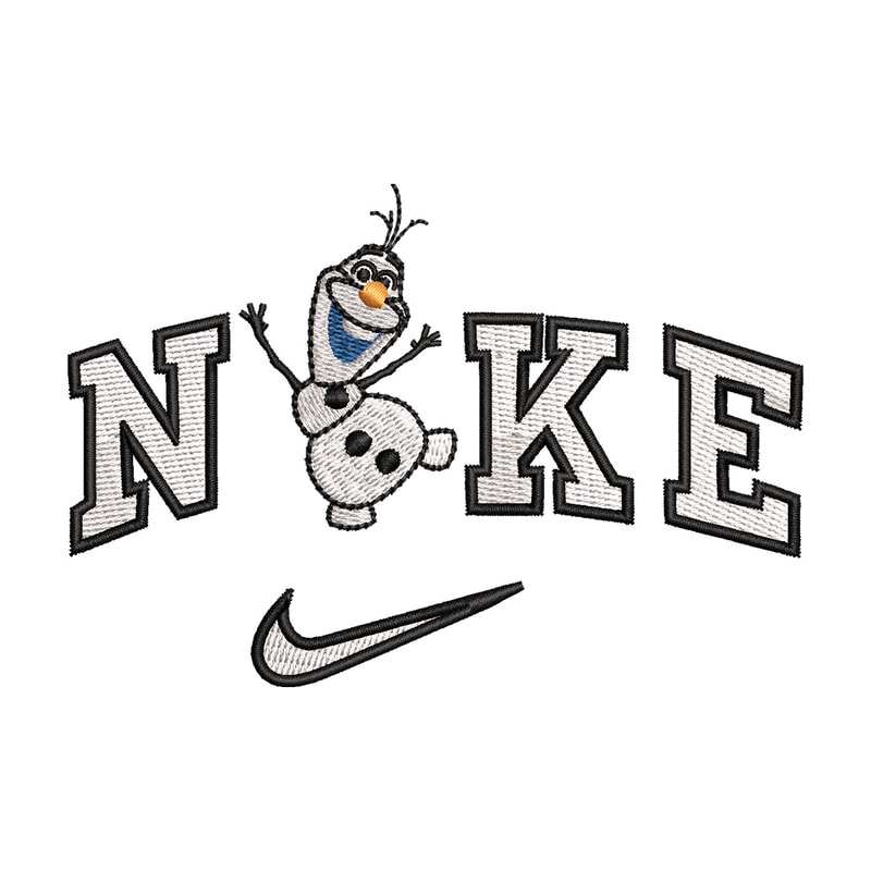 Nike x olaf embroidery design, Disney embroidery, Nike design, Embroidery shirt, Embroidery file, Digital download.jpg