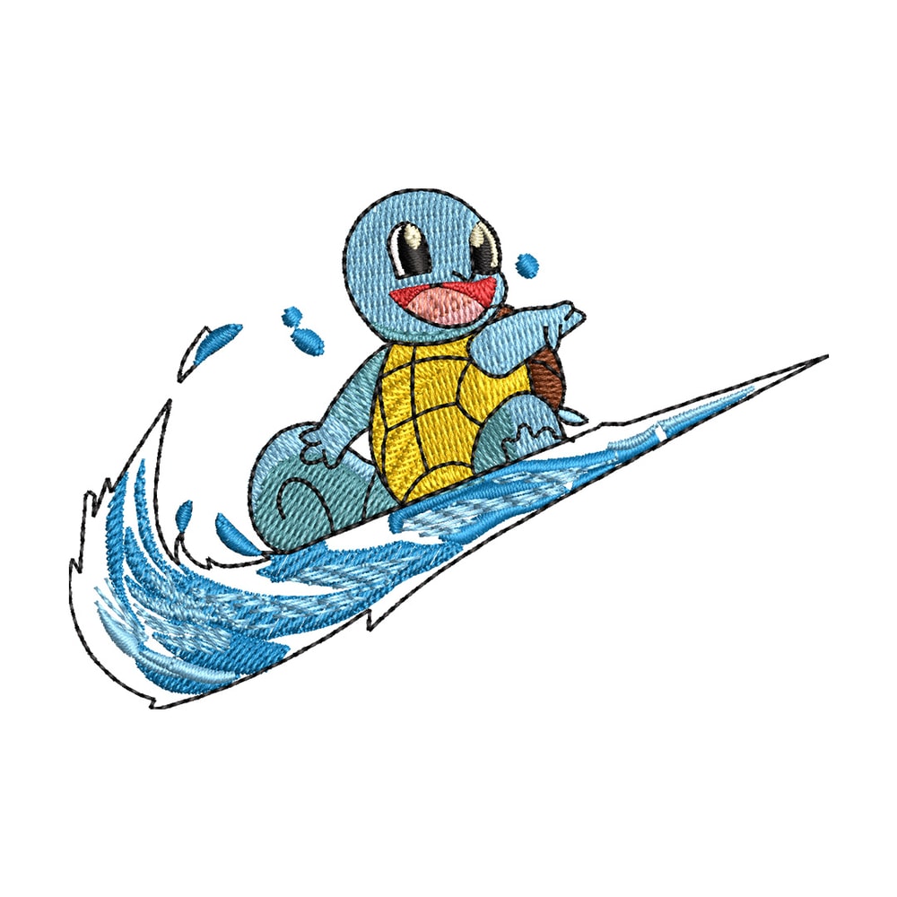 Swoosh squirtle embroidery design, Pokemon embroidery,Anime design,Embroidery file, Embroidery shirt, Digital download.jpg