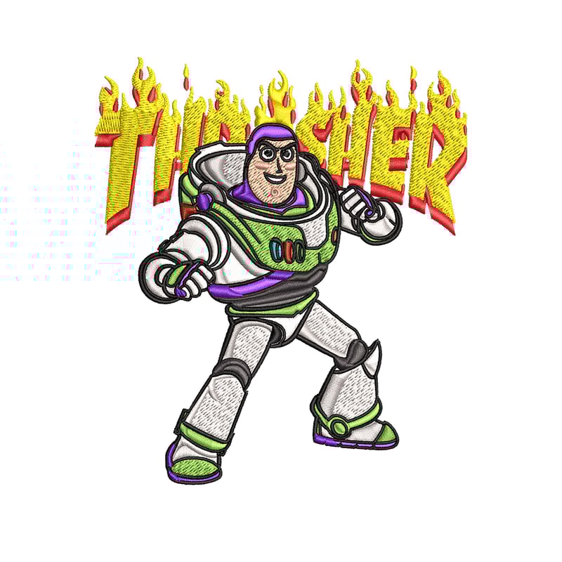 Thrasher Buzz Lightyear Embroidery design, Buzz Lightyear Embroidery, cartoon design, Embroidery File, Instant download..jpg