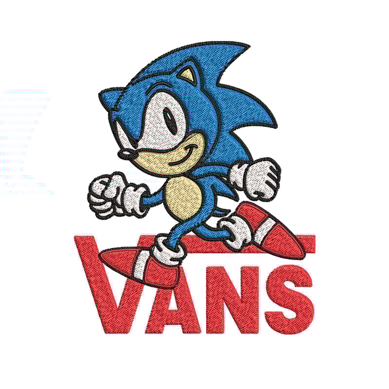 Vans Sonic Embroidery design, Vans Sonic Embroidery, cartoon design, Embroidery File, cartoon shirt, Instant download..jpg