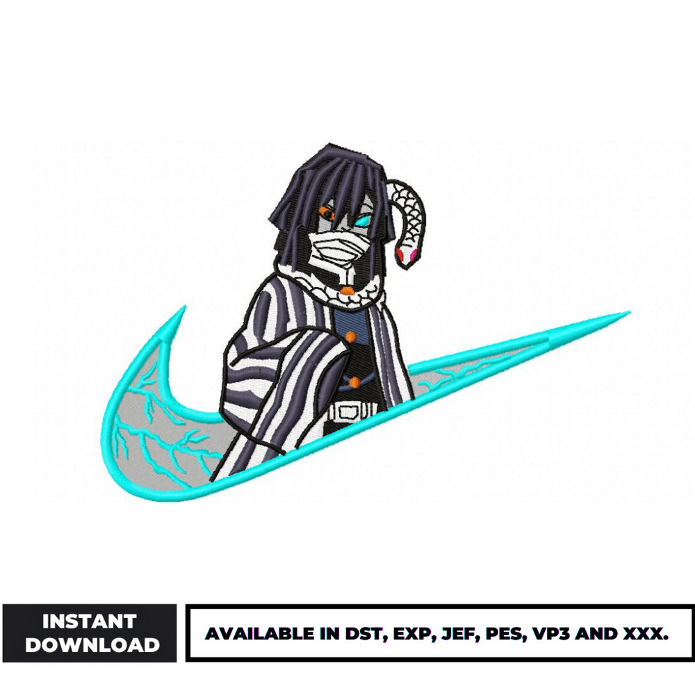Obanai logo nike embroidery design