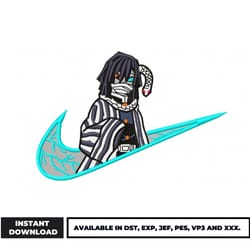 obanai logo nike embroidery design, demon slayer embroidery, logo nike embroidery, embroidery file, digital download.