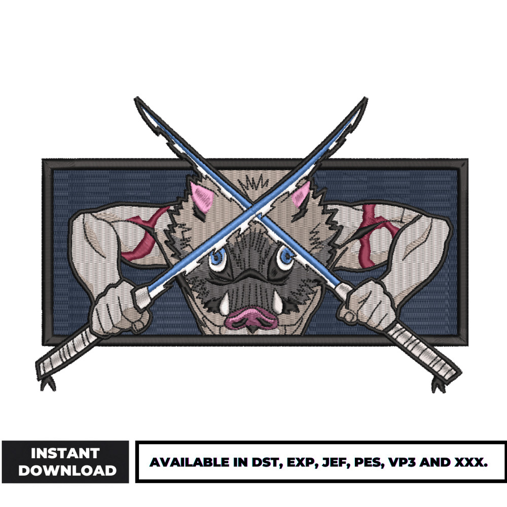 Inosuke hashibira embroidery design