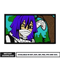 iguro obanai embroidery design, demon slayer embroidery, anime embroidery, embroidery file, digital download.
