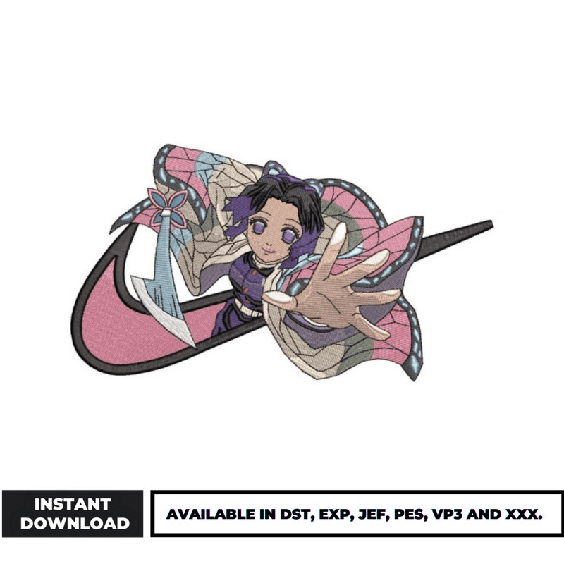 Shinobu nike embroidery design