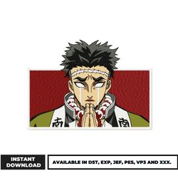 gyomei himejima embroidery design, demon slayer embroidery, anime embroidery, embroidery file, instant download.