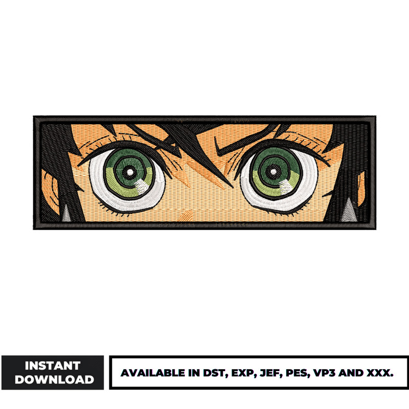 Inosuke eyes embroidery design