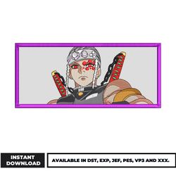 tengen uzui embroidery design, demon slayer embroidery, anime embroidery, embroidery file, instant download.